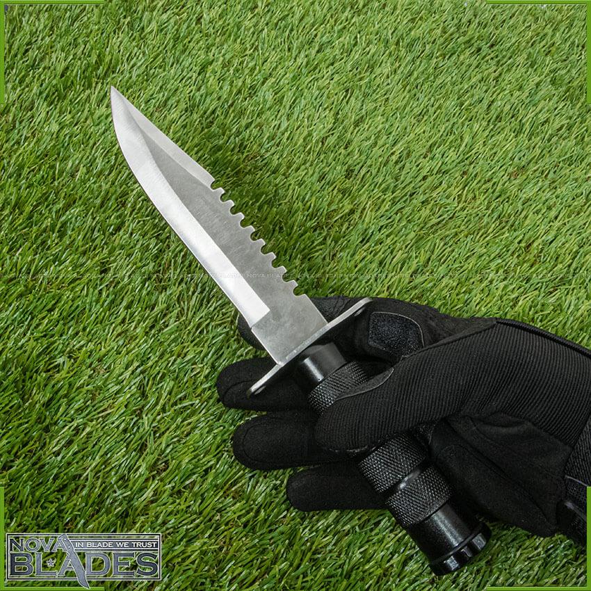 Cuchillo Supervivencia Rambo Kit Accesorios Funda Rigida Ab21