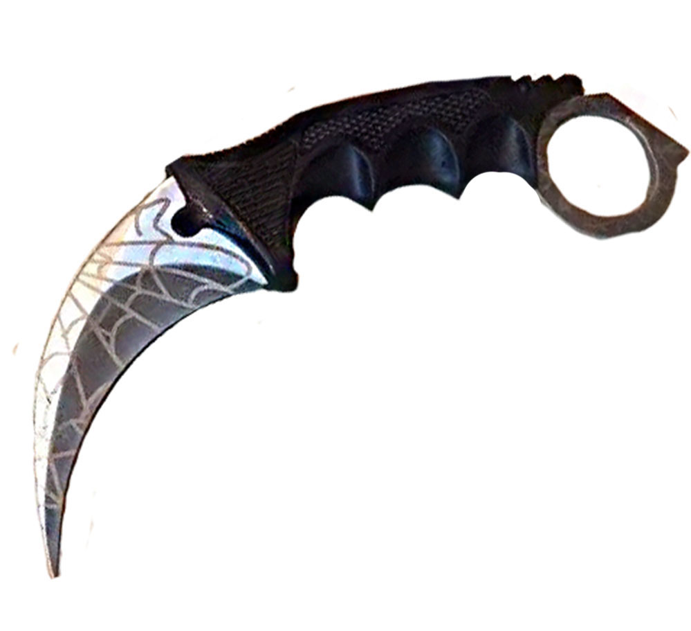 Invencible Cl Navaja Karambit Silver Spider Cuchillo De Caza De Acero Ac