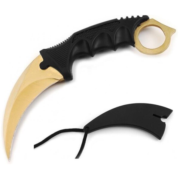 Navaja Karambit Only Gold Con Funda Am13 - Imagen 4