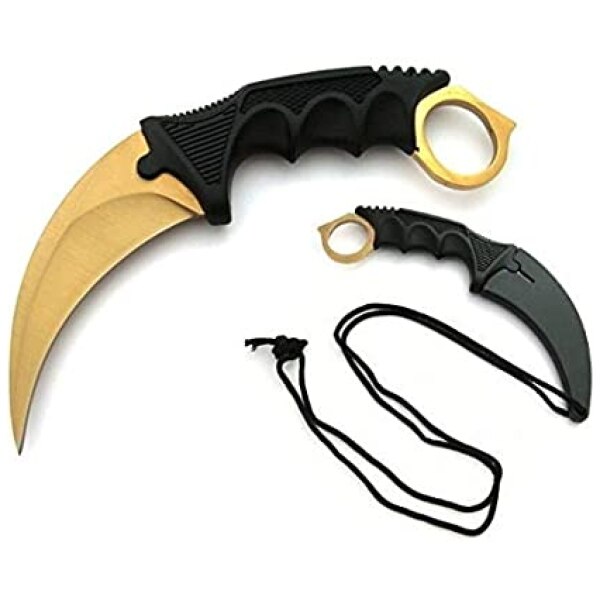 Navaja Karambit Only Gold Con Funda Am13 - Imagen 2