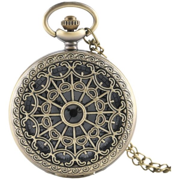 Reloj De Bolsillo Leontina Mandala Con Cadena Quartz Ai57 - Imagen 8