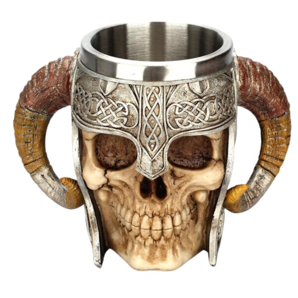 Tazon Medieval Vikingo Cacho Acero 420cc Ap90 - Imagen 3
