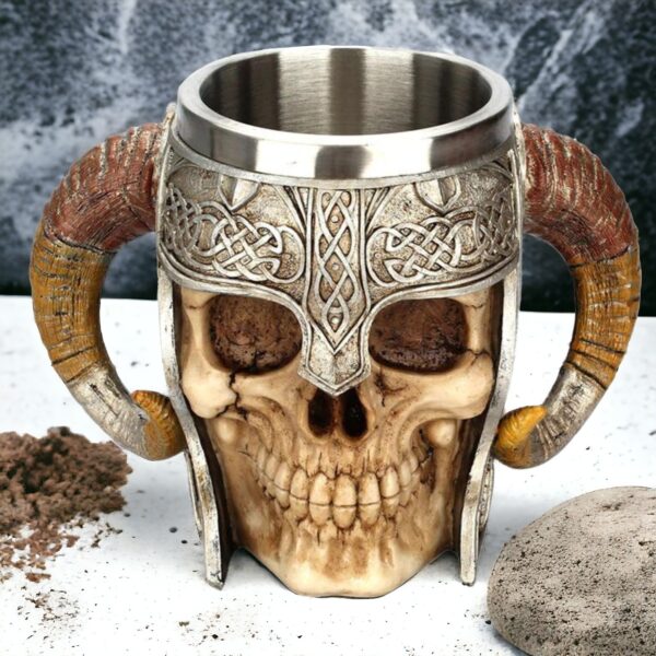 Tazon Medieval Vikingo Cacho Acero 420cc Ap90 - Imagen 10