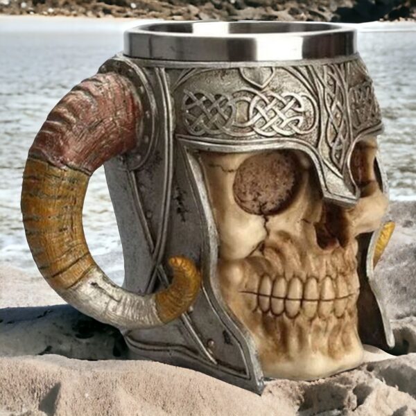 Tazon Medieval Vikingo Cacho Acero 420cc Ap90 - Imagen 11