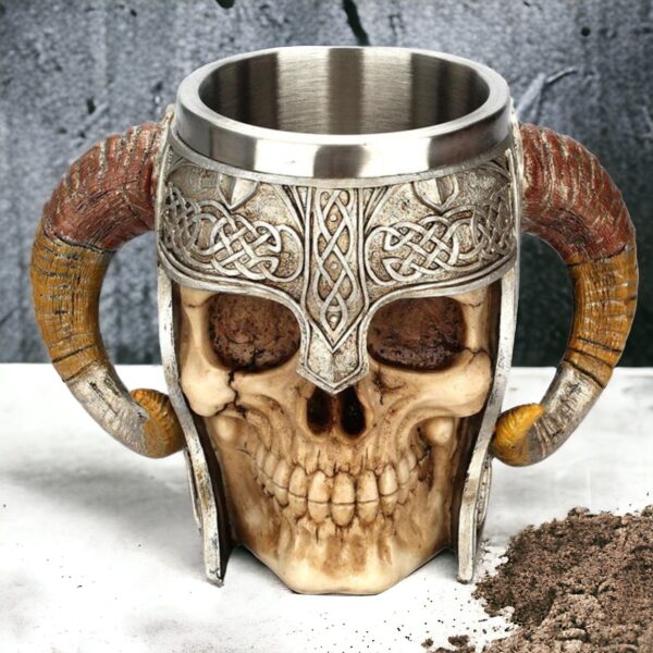 Tazon Medieval Vikingo Cacho Acero 420cc Ap90 - Imagen 12