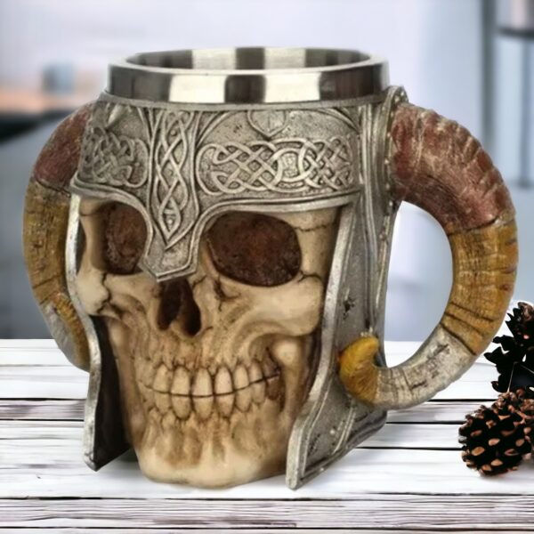 Tazon Medieval Vikingo Cacho Acero 420cc Ap90 - Imagen 13