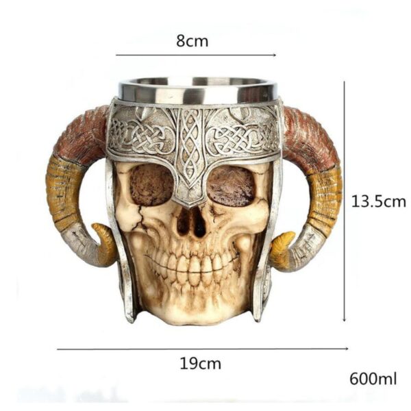 Tazon Medieval Vikingo Cacho Acero 420cc Ap90 - Imagen 5