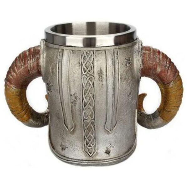 Tazon Medieval Vikingo Cacho Acero 420cc Ap90 - Imagen 6