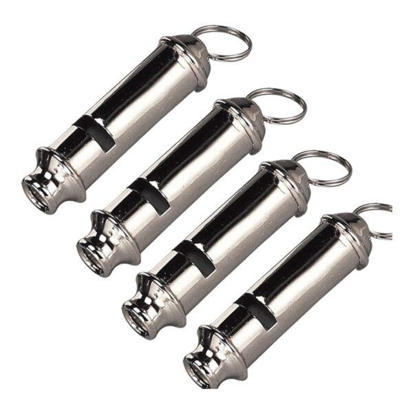 4 Silbatos Emergencia Tubular Tipo Scout Metalico Potente Agudo Al25