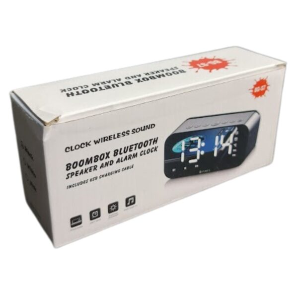 Reloj Despertador Parlante Recargable Digital Espejo Mx82 - Imagen 9