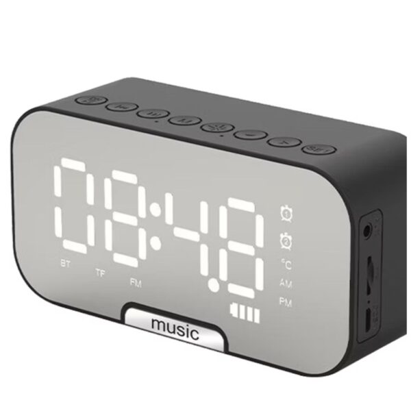 Reloj Despertador Parlante Recargable Digital Espejo Mx82 - Imagen 7