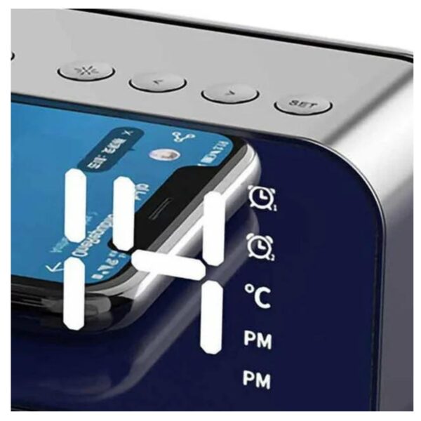 Reloj Despertador Parlante Recargable Digital Espejo Mx82 - Imagen 3