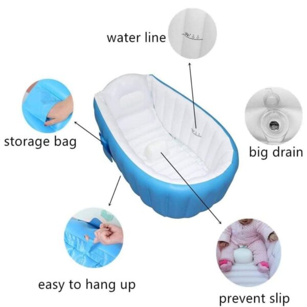 Bañera Inflable Infantil Tina Portátil Na67 - Imagen 9