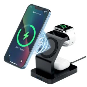 Estacion De Carga Magnetica 3 En 1 Para Iphone Na74