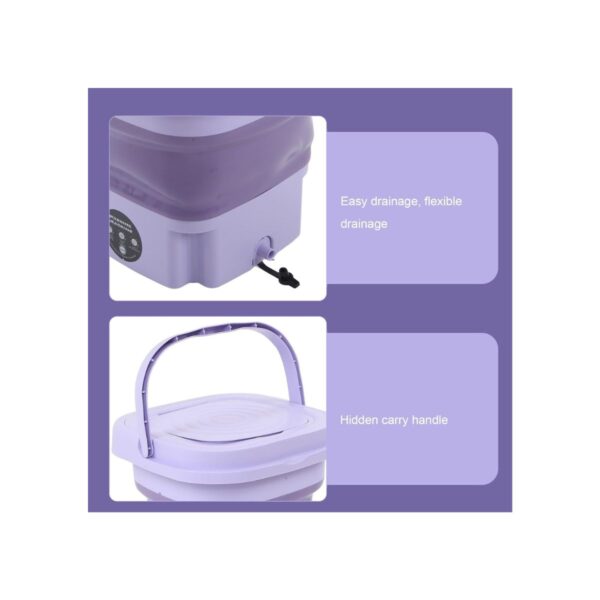 Mini Lavadora Plegable Ropa Portátil 1,5 Kg Y 8 Litros Nb13 - Imagen 11