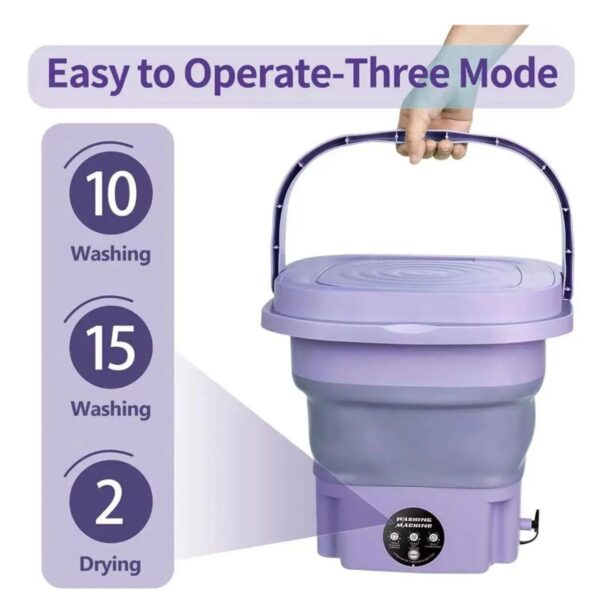 Mini Lavadora Plegable Ropa Portátil 1,5 Kg Y 8 Litros Nb13 - Imagen 3
