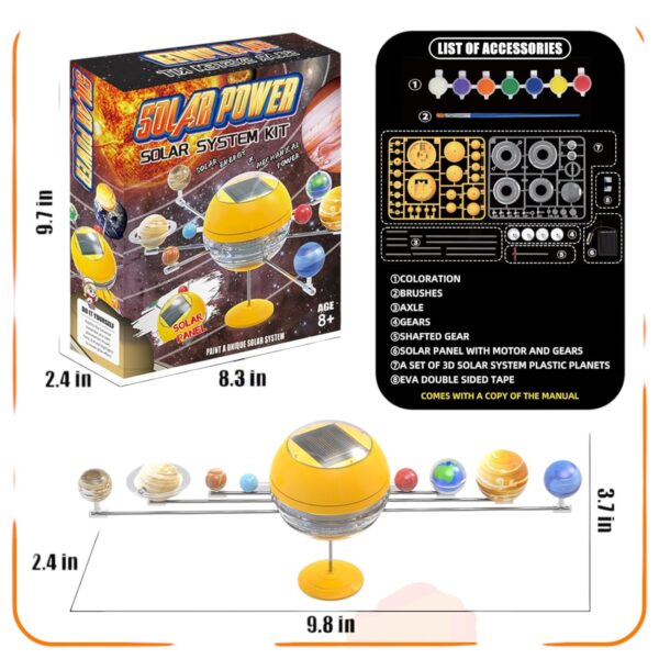 Kit Sistema Solar Armable Pintar y Movimiento (Solar) Nc22 - Imagen 3