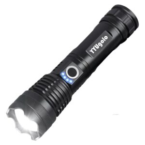 Está equipado con un diodo XHP50 con una potencia luminosa de enfoque con un alcance de haz de más de 300m