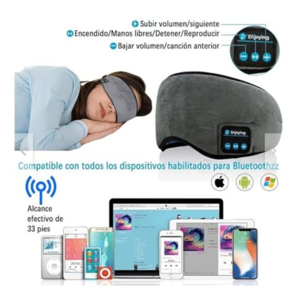 Mascara Para Dormir Con Auriculares Bluetooth Hd Hifi Nc46