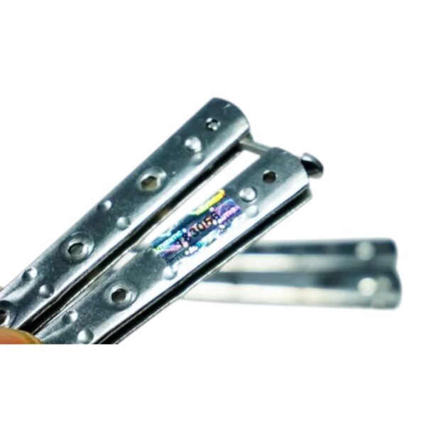 Cuchillo Navaja Mariposa Platinum Blue Balisong AA11 - Imagen 2