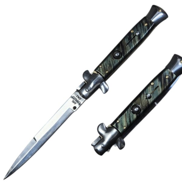 Navaja Automatica Estileto Green Gambino Aa05