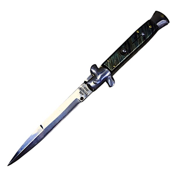 Navaja Automatica Estileto Green Gambino Aa05 - Imagen 6